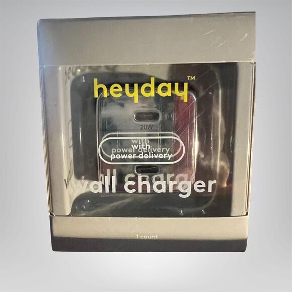 Heyday Dual USB-C 40W Wall Charger Chrome – Fast Charging Adapter - Picture 5 of 5